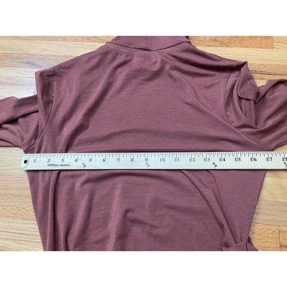Athleta Industry Women's Dress Midi Bodycon Turtleneck Stretch Ruched M Brown - Picture 5 of 10